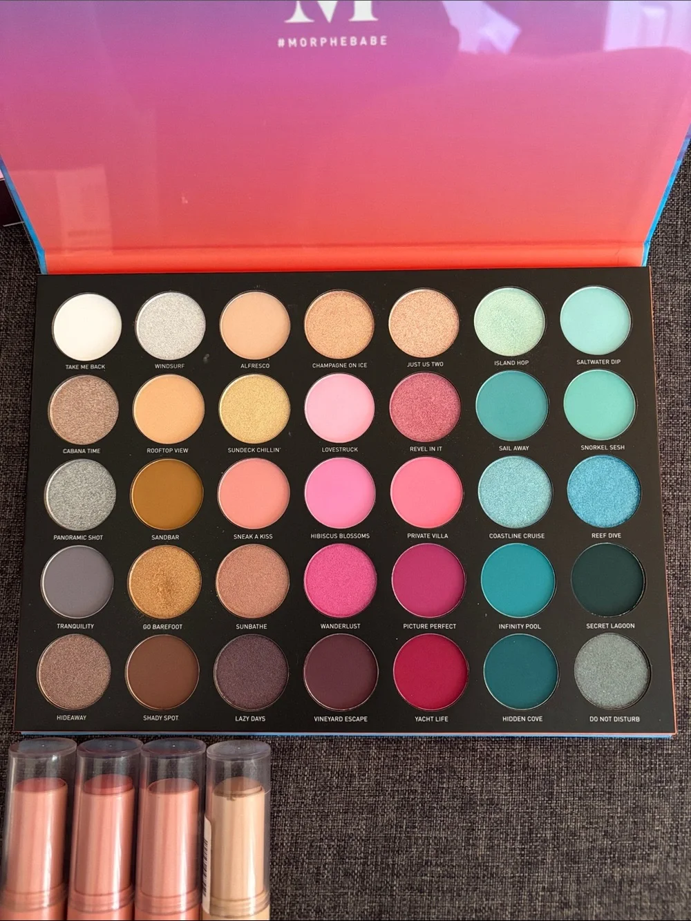 Morphe Eyeshadow Palette, Blush & False Lashes